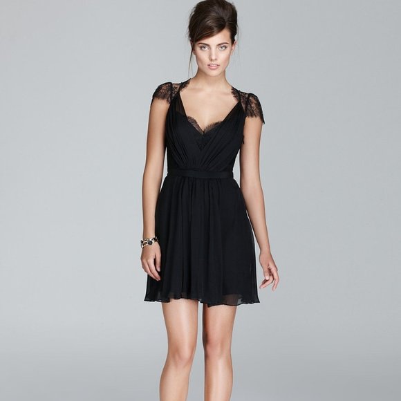 ABS Allen Schwartz Dresses & Skirts - A.B.S. by Allen Schwartz Silk Lace Mini Dress